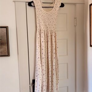 Fin & Vince Floral Sleeveless Tea Length Dress